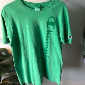 Light Green Champion logo Tshirt